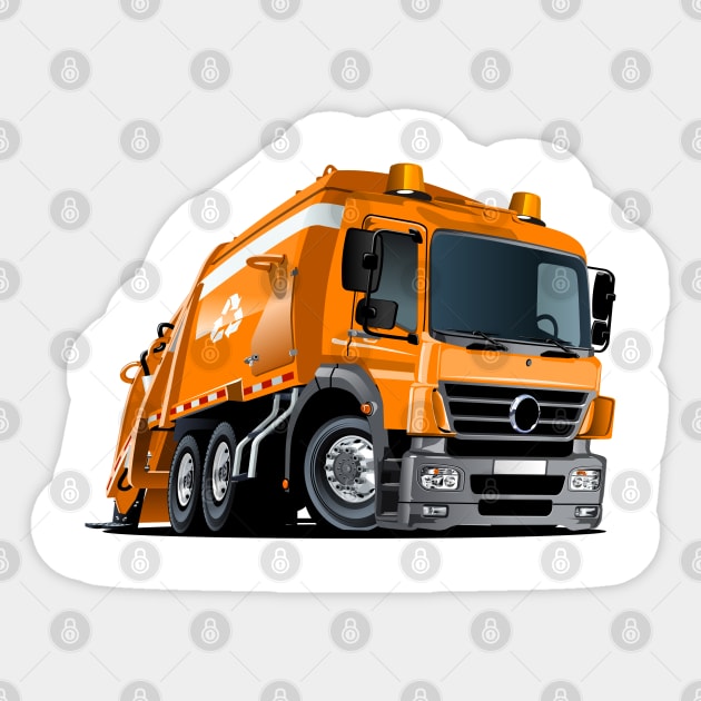 Cartoon Garbage Truck Sticker by Mechanik